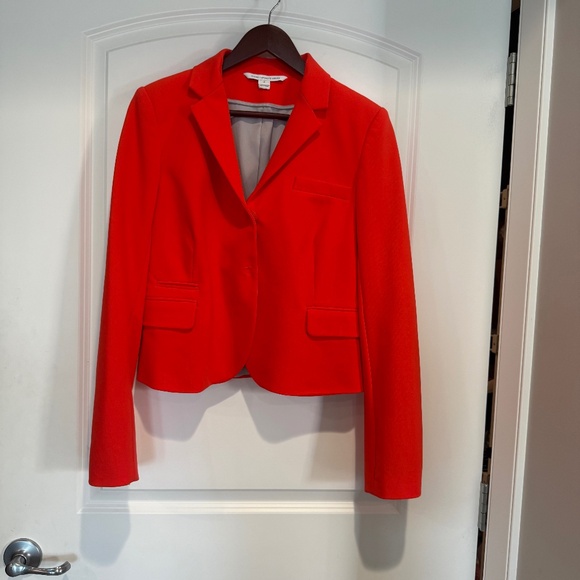 Diane von Furstenberg - cropped dark coral blazer - Picture 1 of 4